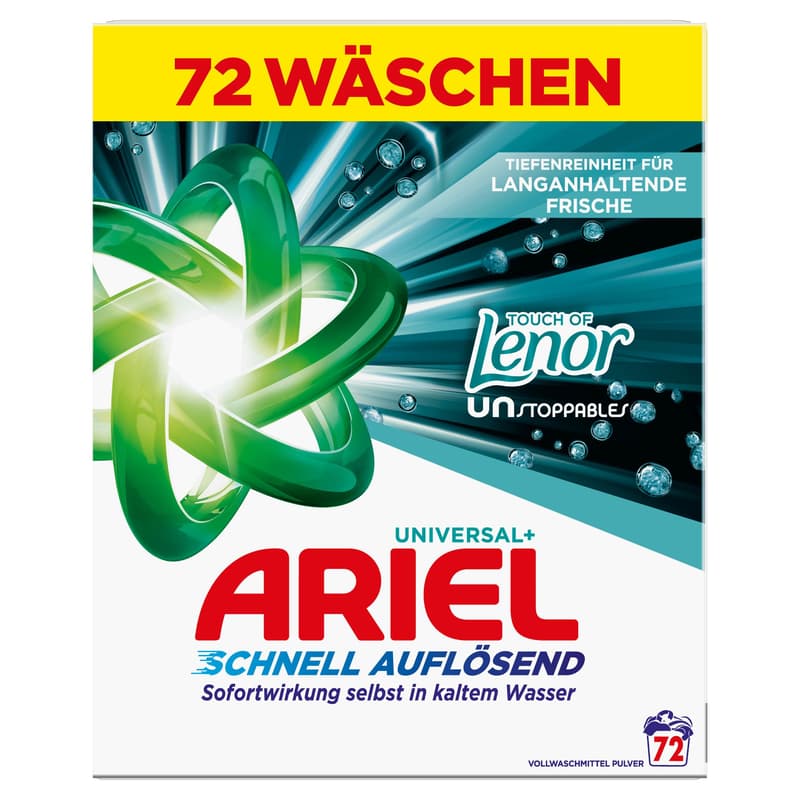 Ariel Waschpulver Touch Of Unstoppables 72WL