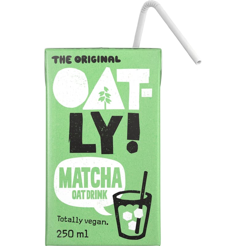 Oatly Haferdrink mit Matcha Grüntee
