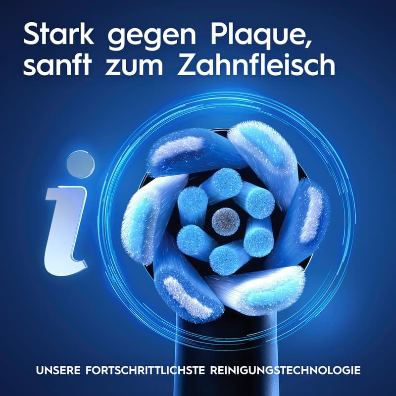 Oral-B iO 3 Elektrische Zahnbürste | Matt Black | 1 Aufsteckbürste | Aufsteckbürstenhalter