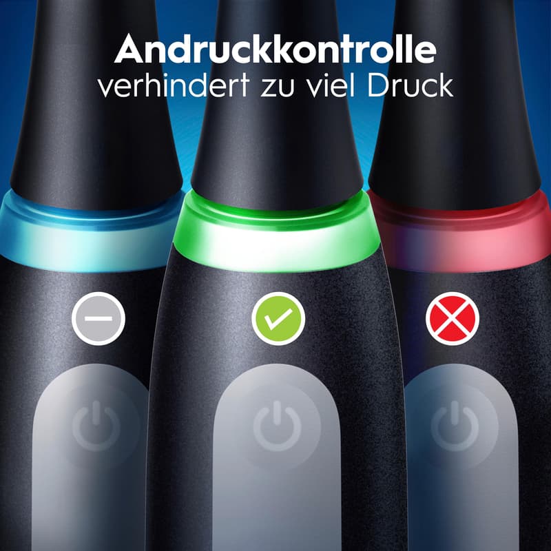 Oral-B iO 3 Elektrische Zahnbürste | Matt Black | 1 Aufsteckbürste | Aufsteckbürstenhalter