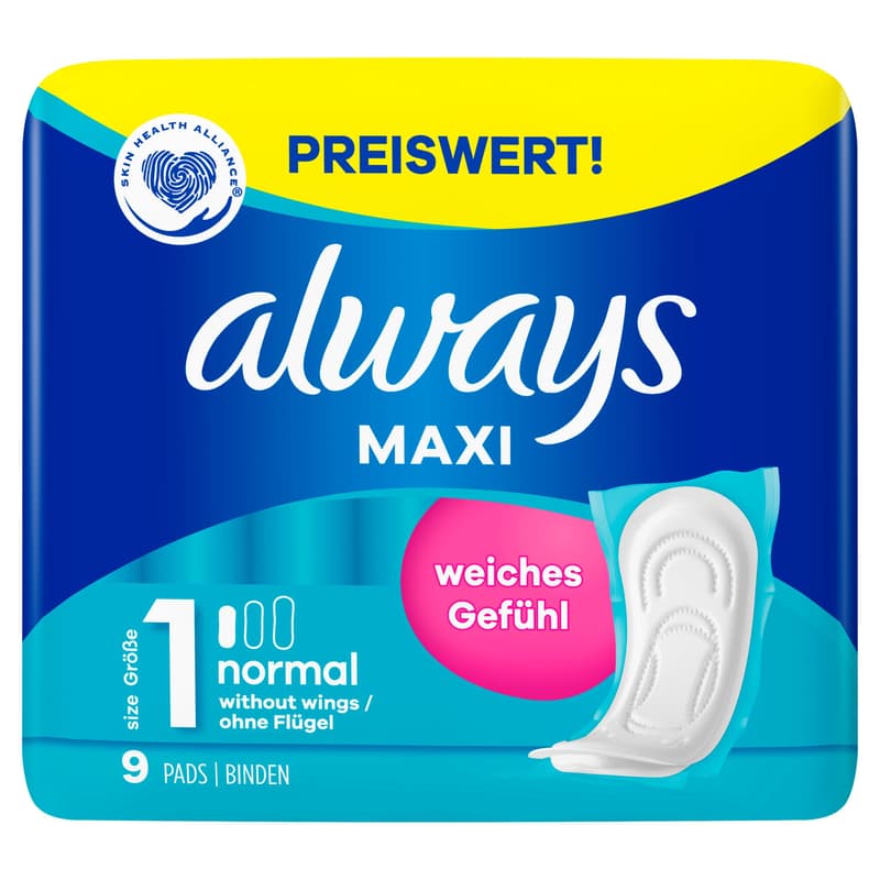 Always Maxi Damenbinden Normal ohne Flügel