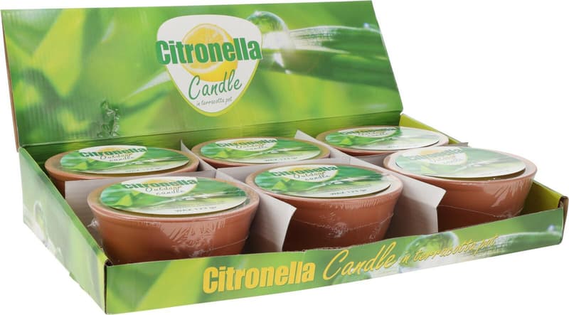 Candle In Terracotta Pot