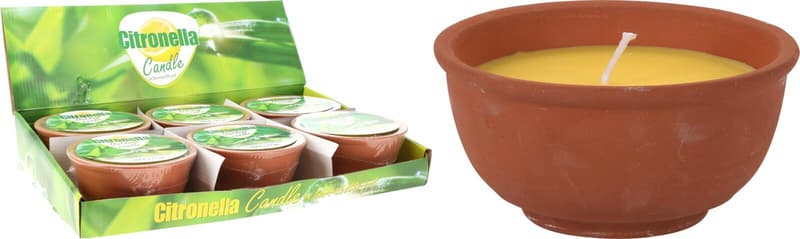 Candle In Terracotta Pot