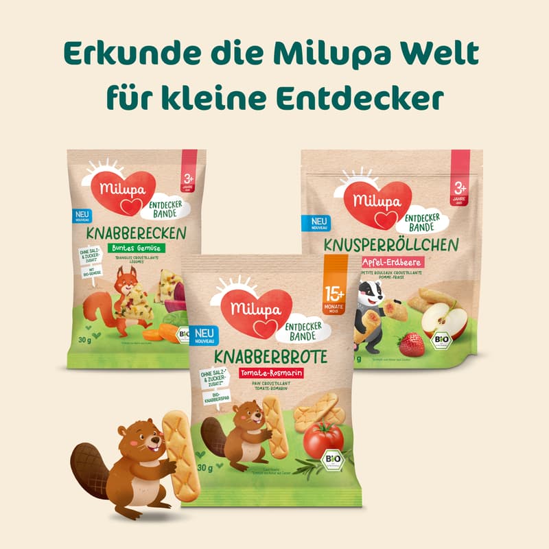 Milupa BIO Entdeckerbande – Knabberbrote Tomate-Rosmarin