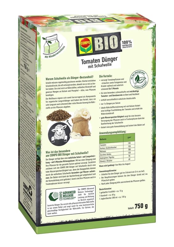 COMPO BIO Tomaten-Dünger mit Schafwolle