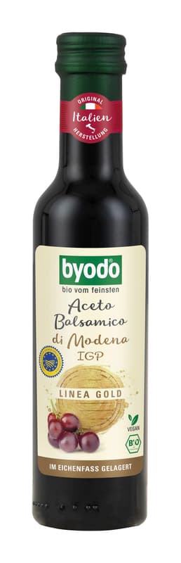 Byodo BIO Aceto Balsamico di Modena IGP - Linea Gold Premium, 6% Säure