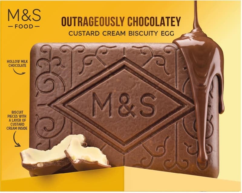Marks & Spencer Hohle Milchschokolade mit Keks & Vanille