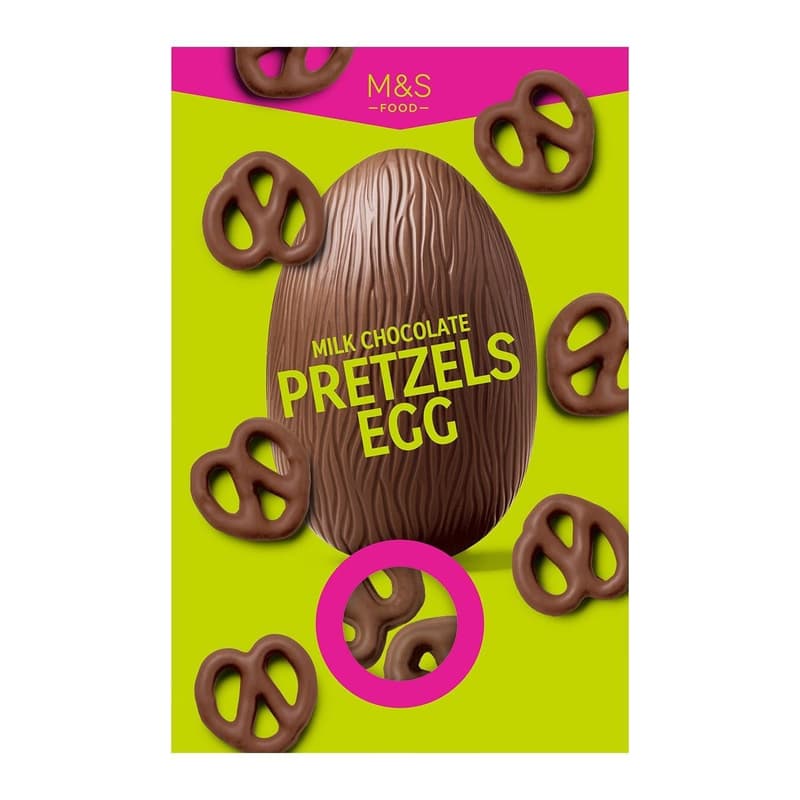 Marks & Spencer Milchschokoladen-Ei mit Schoko-Brezeln
