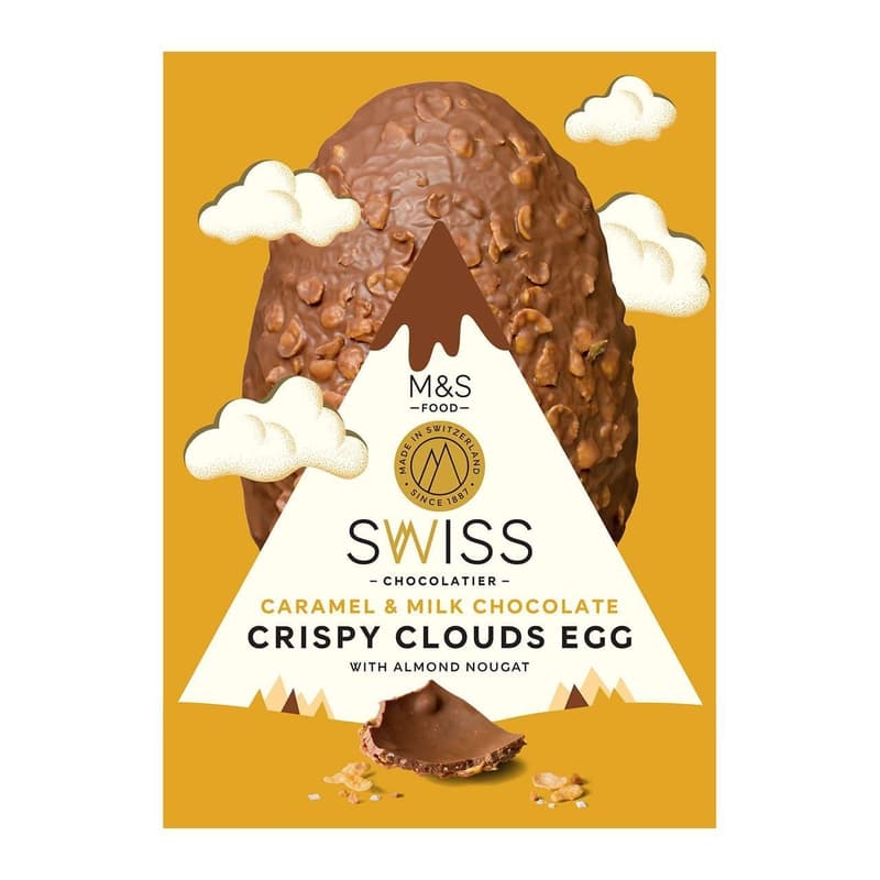 Marks & Spencer Milchschokoladenei mit Mandel-Nougat und gesalzenem Karamell