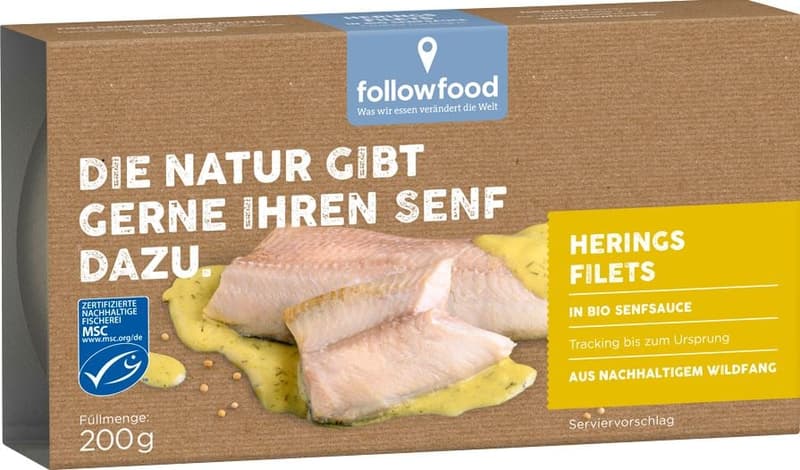 followfish MSC Herring Filets in Organic Mustard Sauce