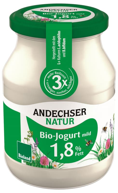 Andechser organic low-fat yoghurt mild 1.8%