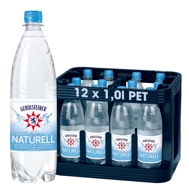Gerolsteiner Mineral Water Naturell crate 12x1,0 l PET (SEAL)