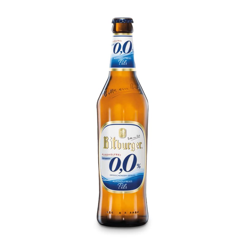 Bitburger 0,0% alkoholfreies Pils 6x0,33 l (MEHRWEG)