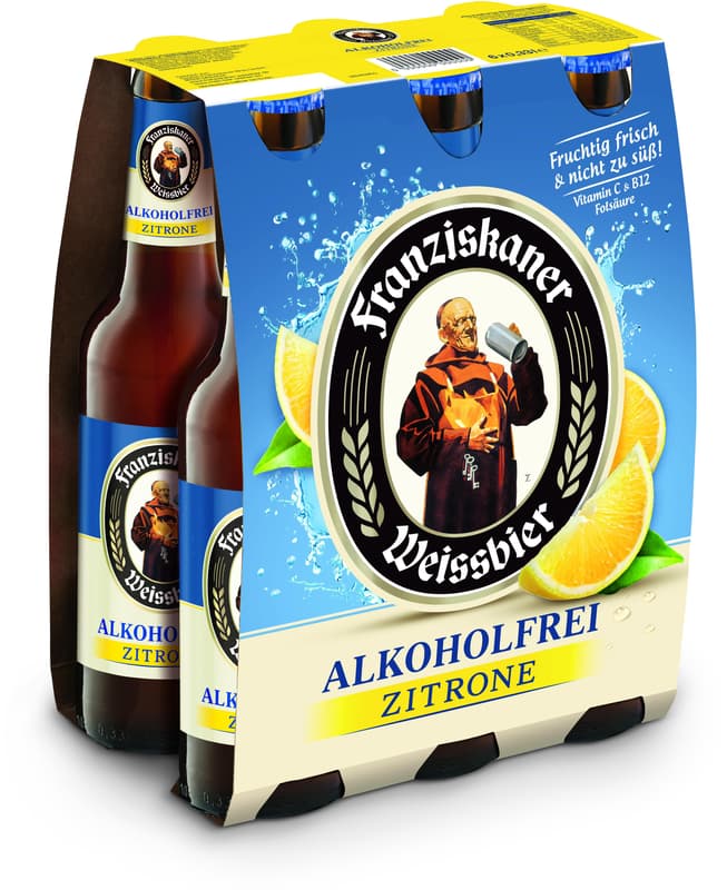 Franziskaner Alkoholfrei Zitrone 6x0,33 l (MEHRWEG)