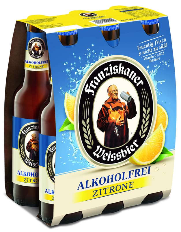 Franziskaner Alkoholfrei Zitrone 6x0,33 l (MEHRWEG)