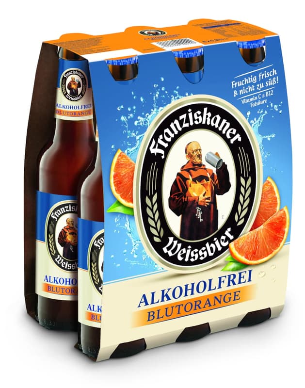 Franziskaner Alkoholfrei Blutorange 6x0,33 l (MEHRWEG)
