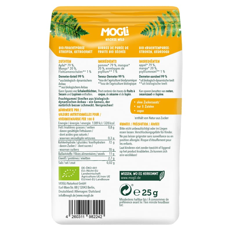 Mogli Demeter Mango Strips