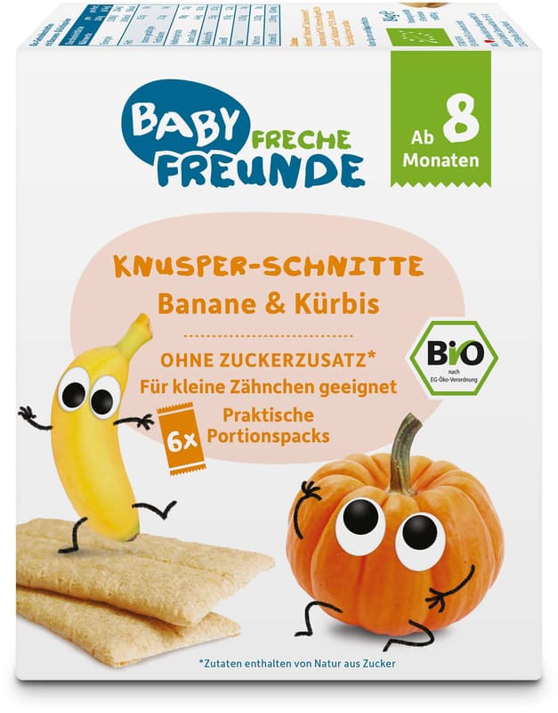 Freche Freunde BIO Knusper-Schnitte Banane & Kürbis