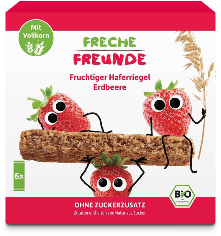 Freche Freunde organic oaty bars strawberry & apple pack of 6