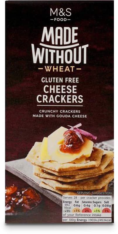 Marks & Spencer crackers with Gouda cheese gluten-free