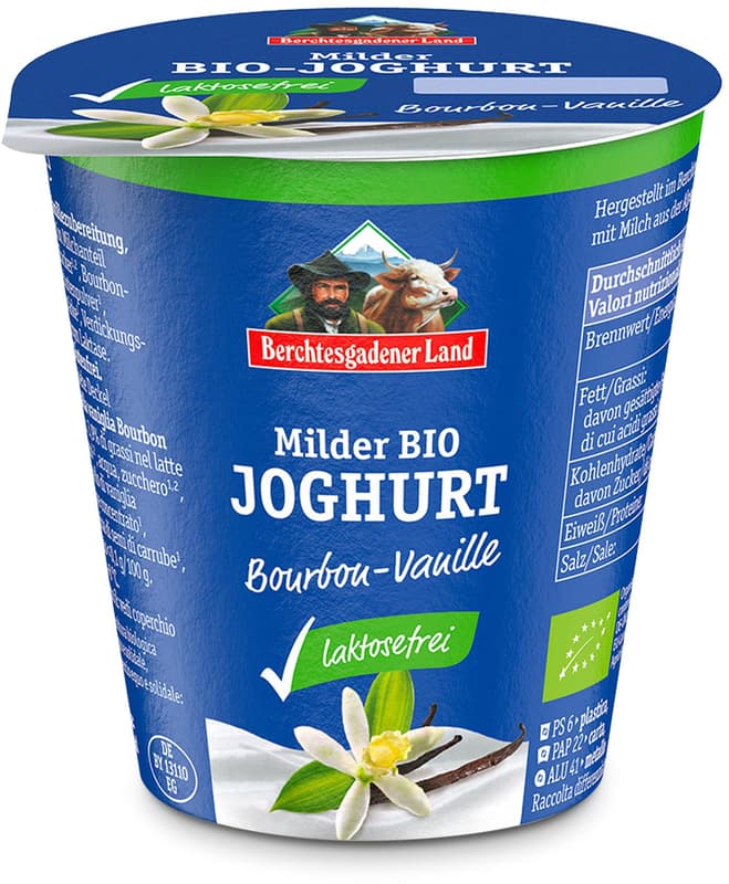 Berchtesgadener Land BIO Bourbon Vanillejoghurt 3,9% laktosefrei