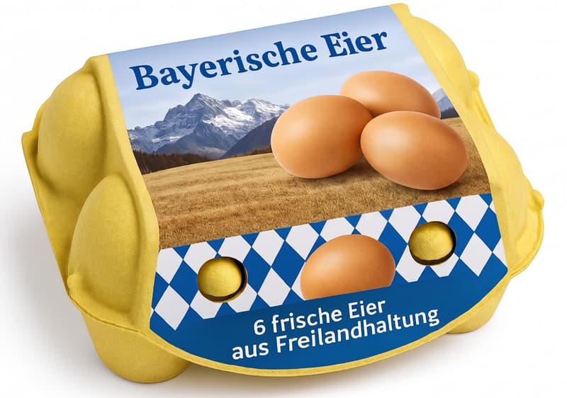 Bayrische Eier Freilandhaltung 6er