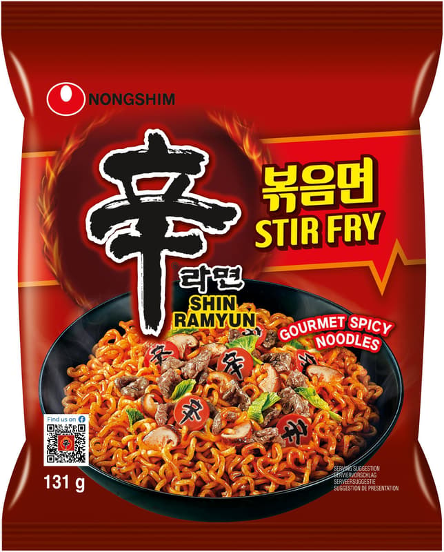 Nongshim Instantnudeln, Shin Ramyun Stir Fry, scharf