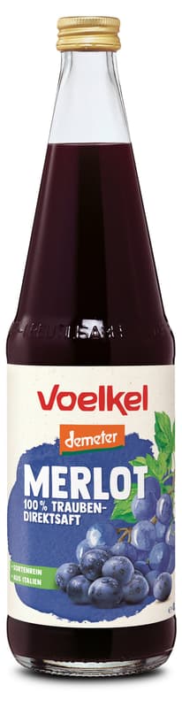 Voelkel DEMETER Merlot Traubensaft rot (MEHRWEG)