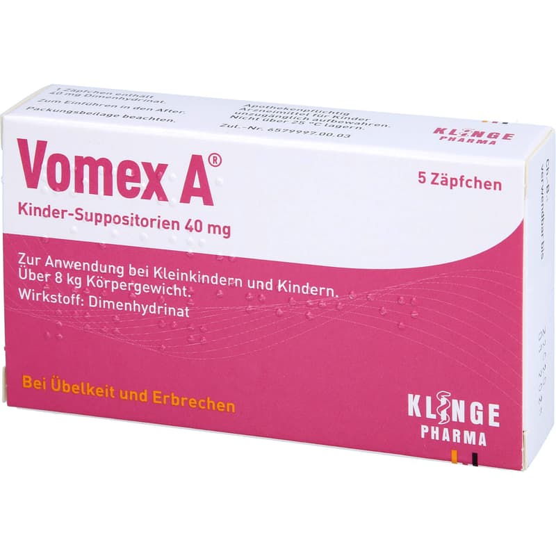 VOMEX A Kinder-Suppositorien 40 mg