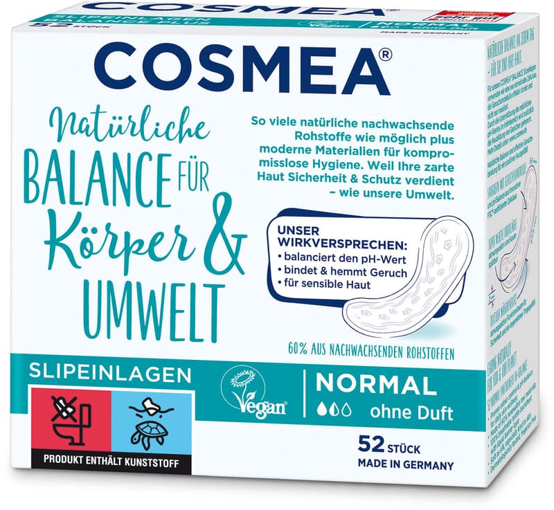 Cosmea® Slipeinlagen, Normal mit pH-Wert-Balance, 52 Stück