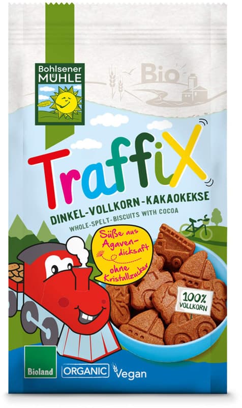 Bohlsener Mühle TraffiX BIO Dinkel-Vollkorn-Kakaokekse