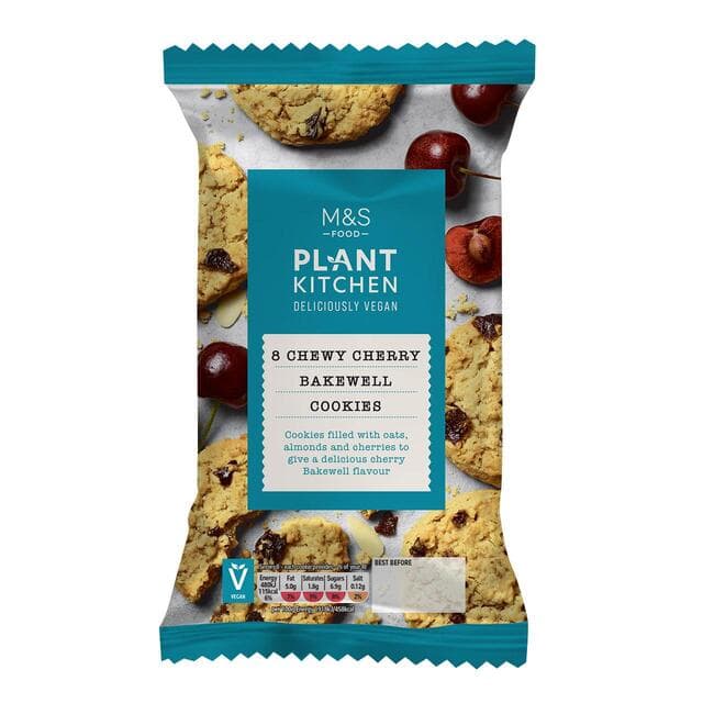 Marks & Spencer vegan oatmeal cookies with sour cherries and almonds