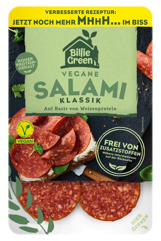 Billie Green vegan salami classic