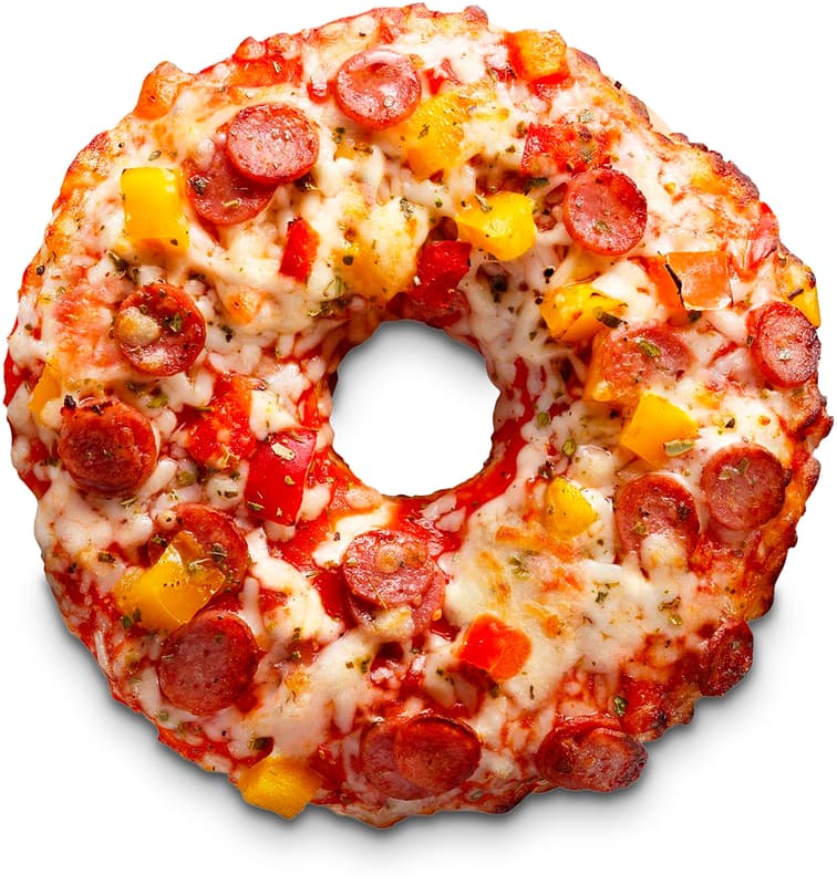 Pizza-Donut Salami