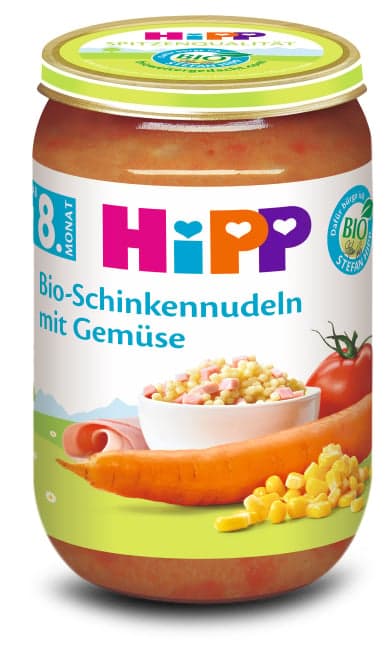 HiPP Bio-Schinkennudeln mit Gemüse ab 8. Monat