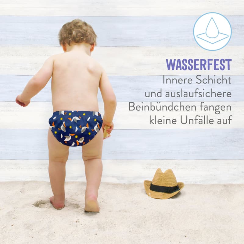 Bambino Mio Wiederverwendbare Schwimmwindel, Walfisch, Gr. L (1-2 Jahre)
