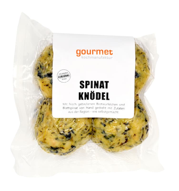 Gourmet Kochmanufaktur Spinatknödel