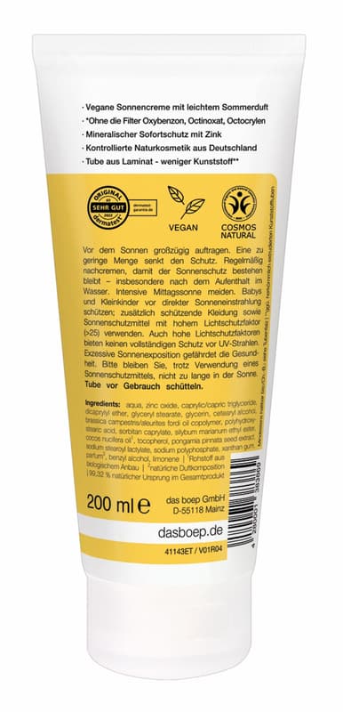 boep Sonnencreme Familie LSF 30