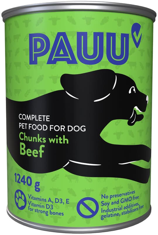 Pauu Hundefutter mit Rind in Sauce