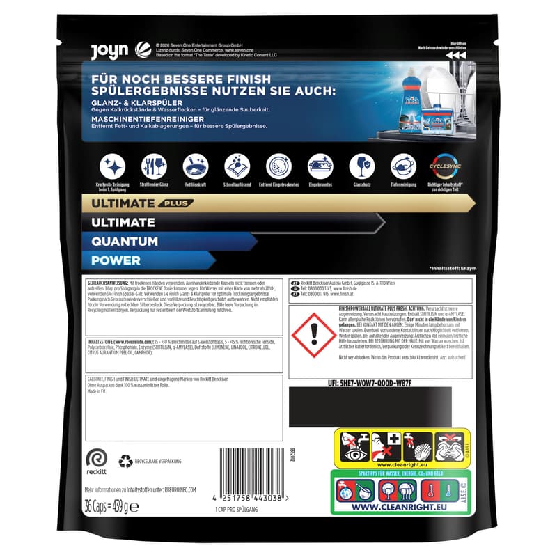 Finish Ultimate Plus Maxipack Fresh