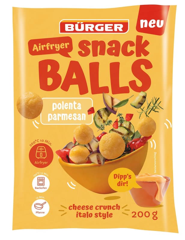 Bürger Airfryer snack balls Polenta / Parmesan