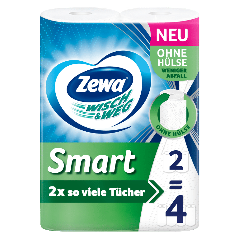 ZEWA WISCH&WEG HAUSHALTSTÜCHER SMART 2x90 BLATT