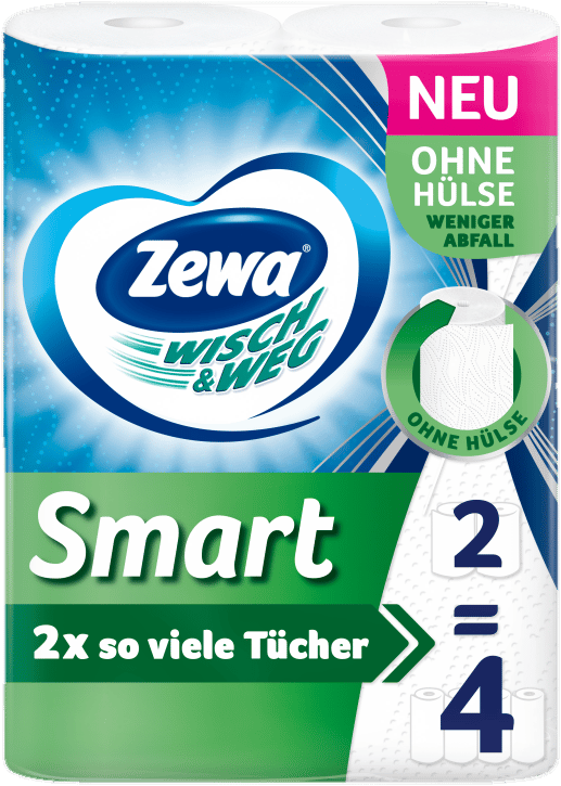 ZEWA WISCH&WEG HAUSHALTSTÜCHER SMART 2x90 BLATT