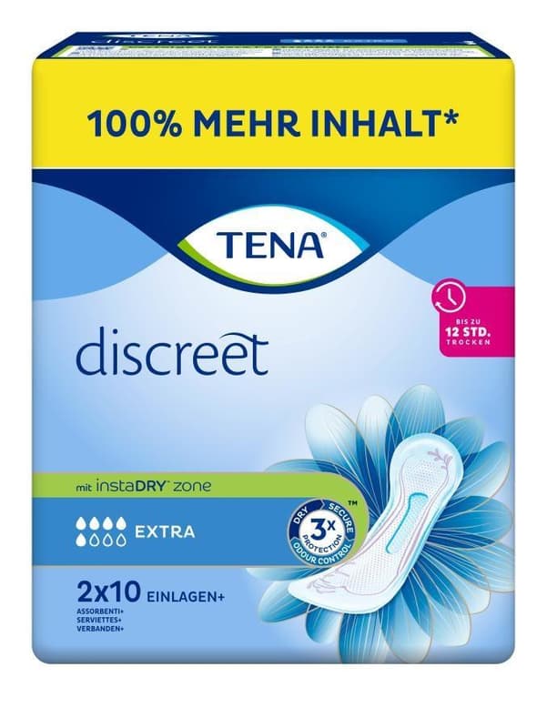 Tena Discreet Extra Duo Pack 2x10 Pads