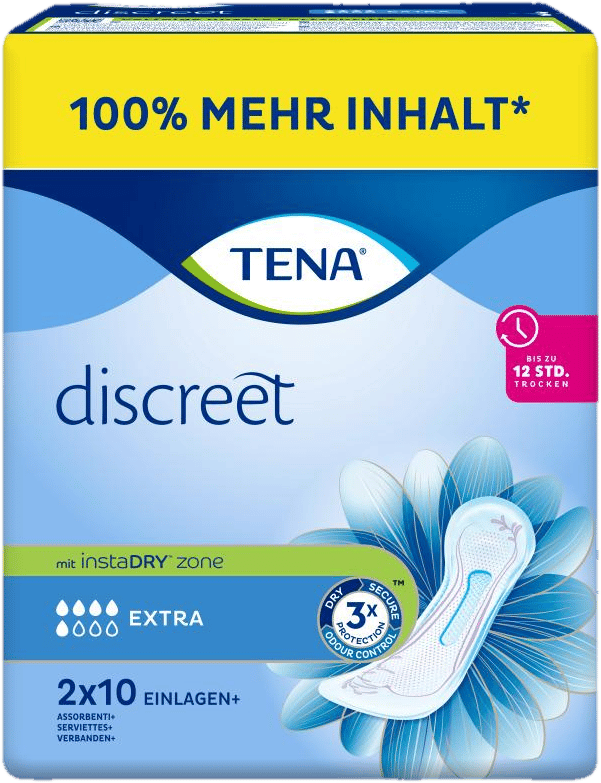 Tena Discreet Extra Duo Pack 2x10 Pads