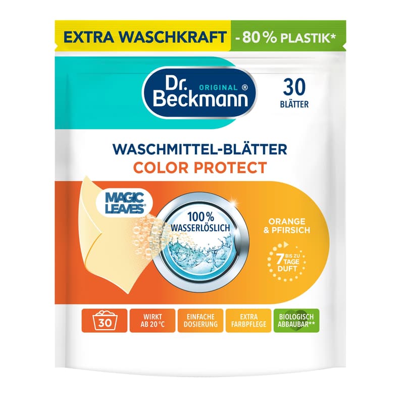 Dr. B. Waschmittel-Blätter Color Protect Orange&Pfirsich