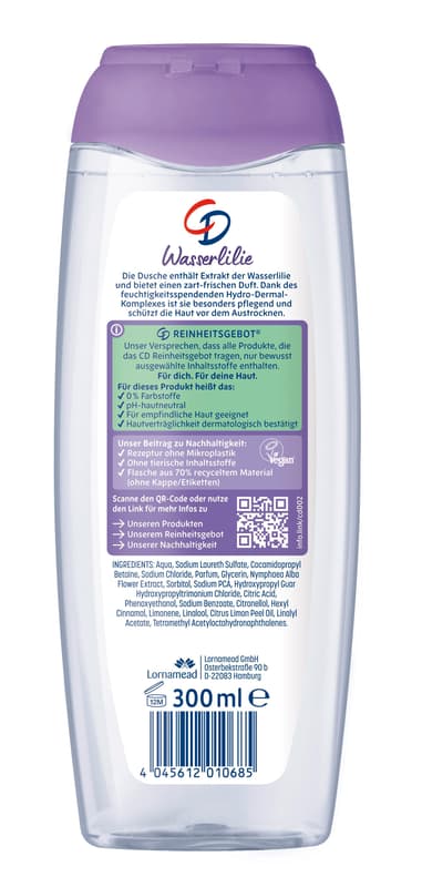 CD DUSCHE WASSERLILIE 300ML