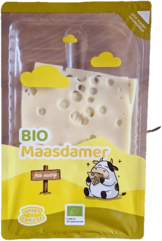 What a Cheese Organic Maasdamer Slices
