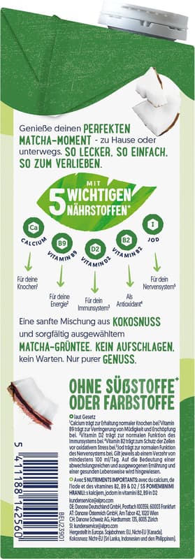 Alpro Drink Matcha Kokosnuss