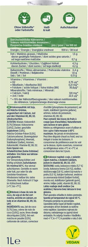 Alpro Drink Matcha Kokosnuss